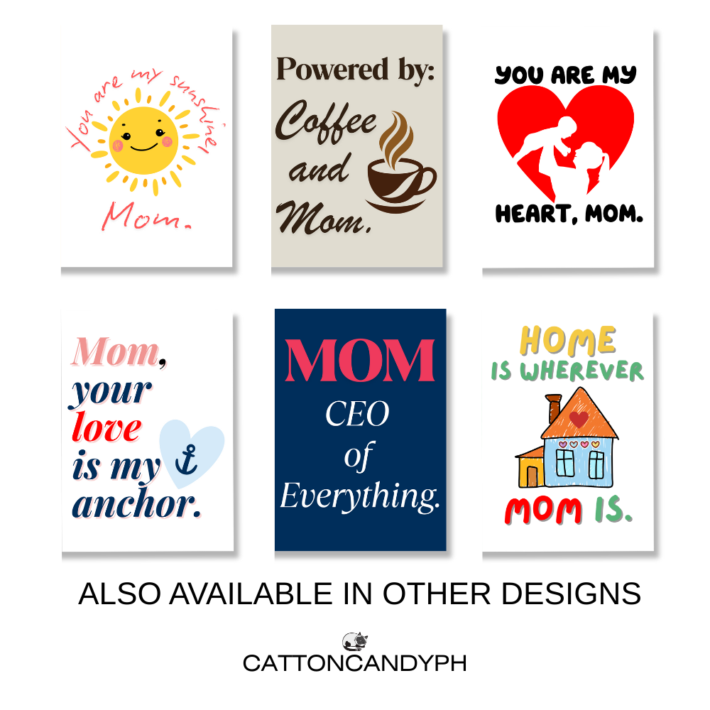 Happy Mother's Day Greeting Card (Mom with two kids) with Envelope