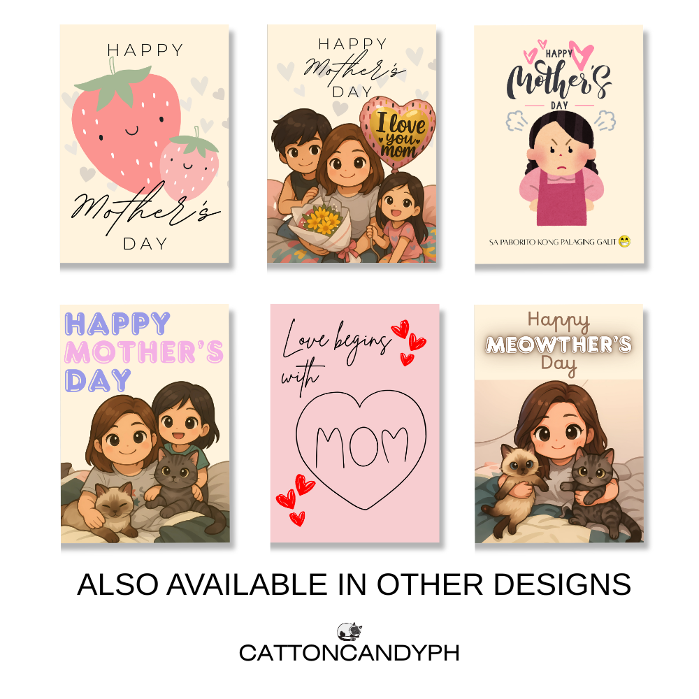 Happy Mother's Day Greeting Card (Mom with two kids) with Envelope