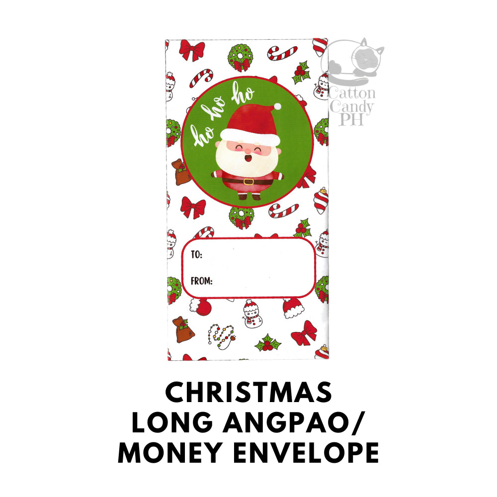 Christmas-Themed Long Angpao Money Envelope: Festive Cash Gift Holder for Holiday Giving