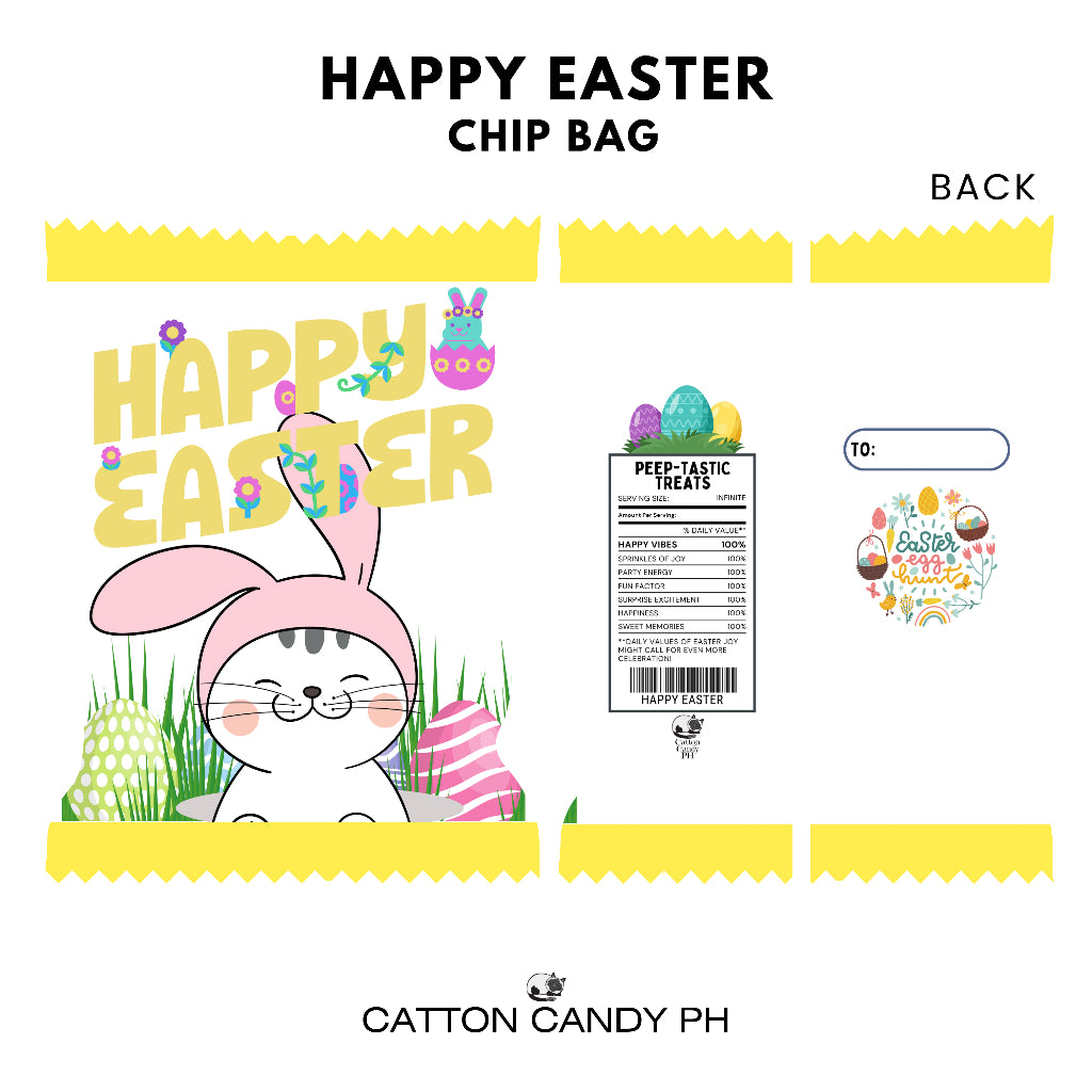 Happy Easter Sunday | Easter Egg Hunt | Chip Bag Loot Bag Party Holiday Favor