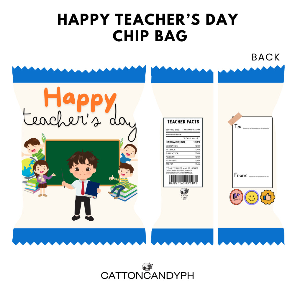 Happy Teacher's Day Chip Bag | Loot Bag | Gift Bag