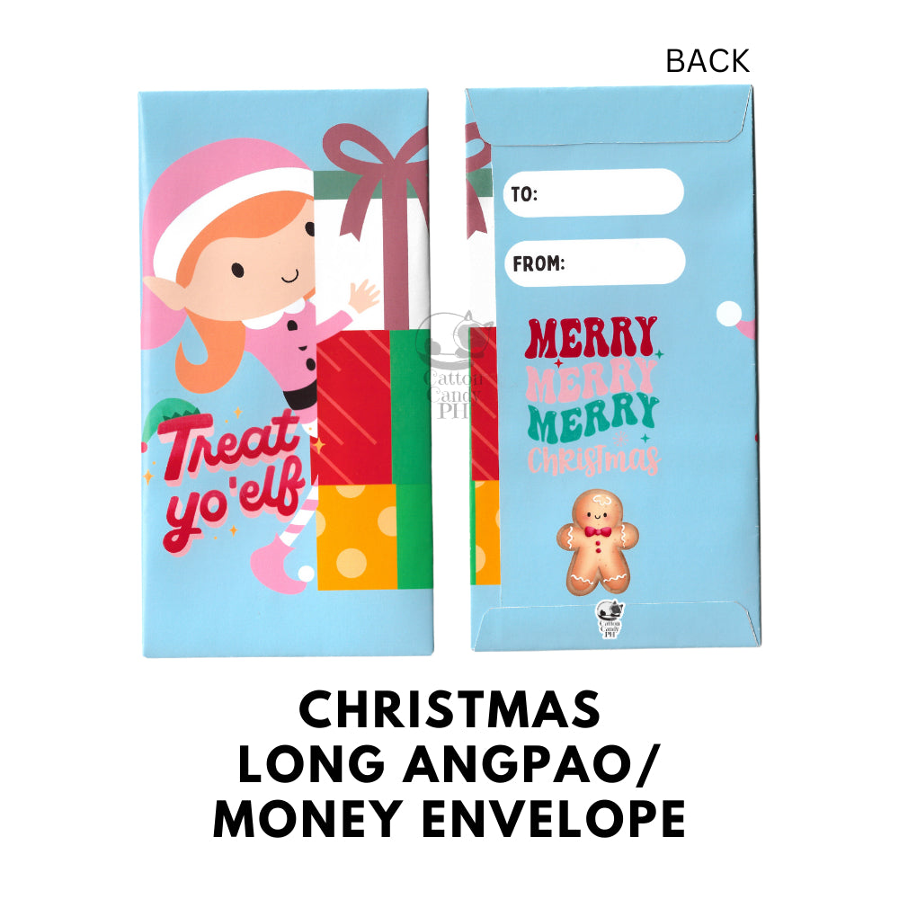 Christmas-Themed Long Angpao Money Envelope: Festive Cash Gift Holder for Holiday Giving