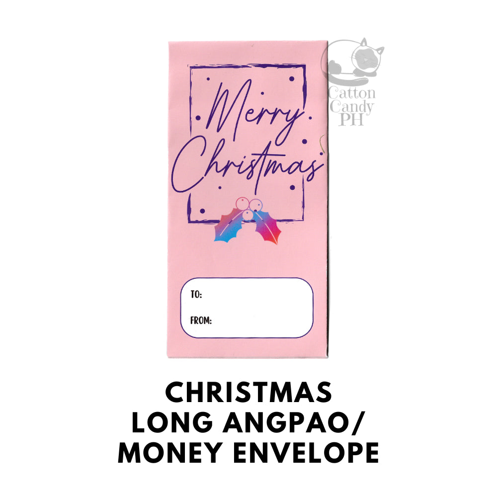 Christmas-Themed Long Angpao Money Envelope: Festive Cash Gift Holder for Holiday Giving