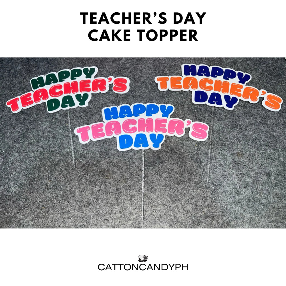 Happy Teacher’s Day Cake Topper – Party Supplies, Cake Decoration, Teacher Appreciation
