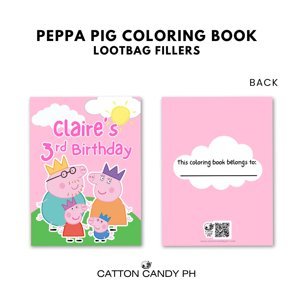 Personalized coloring book loot bag fillers Party favors Birthday Souvenirs
