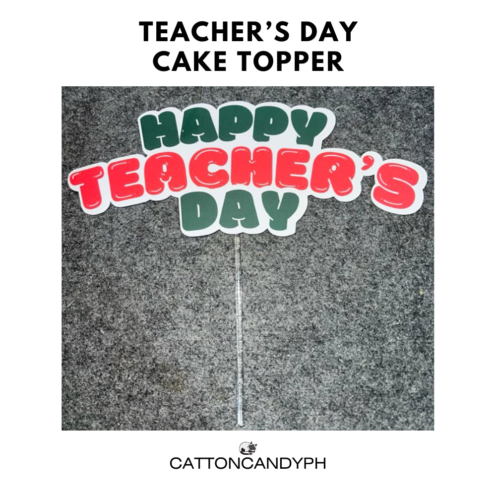Happy Teacher’s Day Cake Topper – Party Supplies, Cake Decoration, Teacher Appreciation