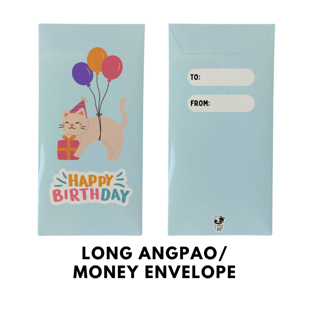 Birthday Long Angpao Money Envelope: Festive Cash Gift Holder