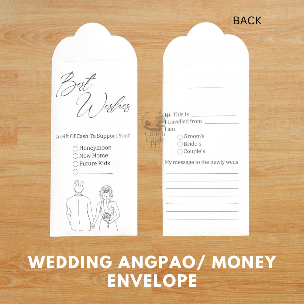 Minimalist Wedding Angpao/Money Envelope Pack of 10