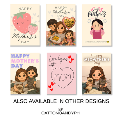Happy Mother's Day Greeting Card (Powered By Coffee and Mom) with Envelope