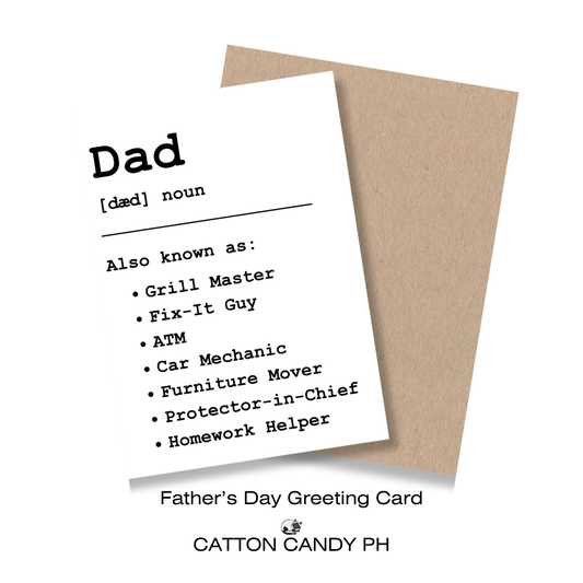 Happy Father's Day Minimalist Greeting Card (Dad Also Known As) with Envelope