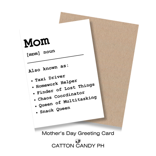 Happy Mother's Day Minimalist Greeting Card (Mom Also Known As) with Envelope