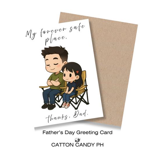 Happy Father's Day Greeting Card (My forever safe place. thanks, Dad.) with Envelope