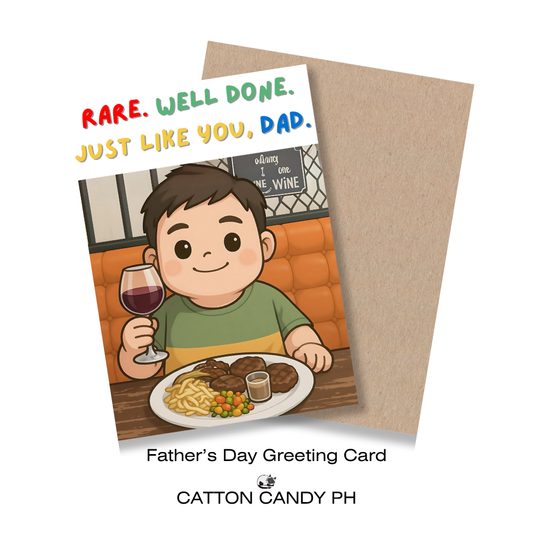 Happy Father's Day Greeting Card (Rare. Well done. Just like you, Dad.) with Envelope