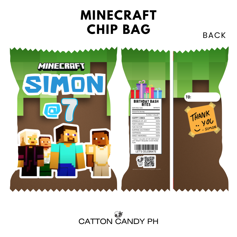Personalized Birthday Loot Bag Party Favor Souvenir Chip Bag