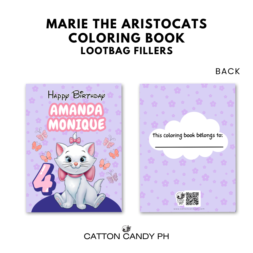 Personalized coloring book loot bag fillers Party favors Birthday Souvenirs