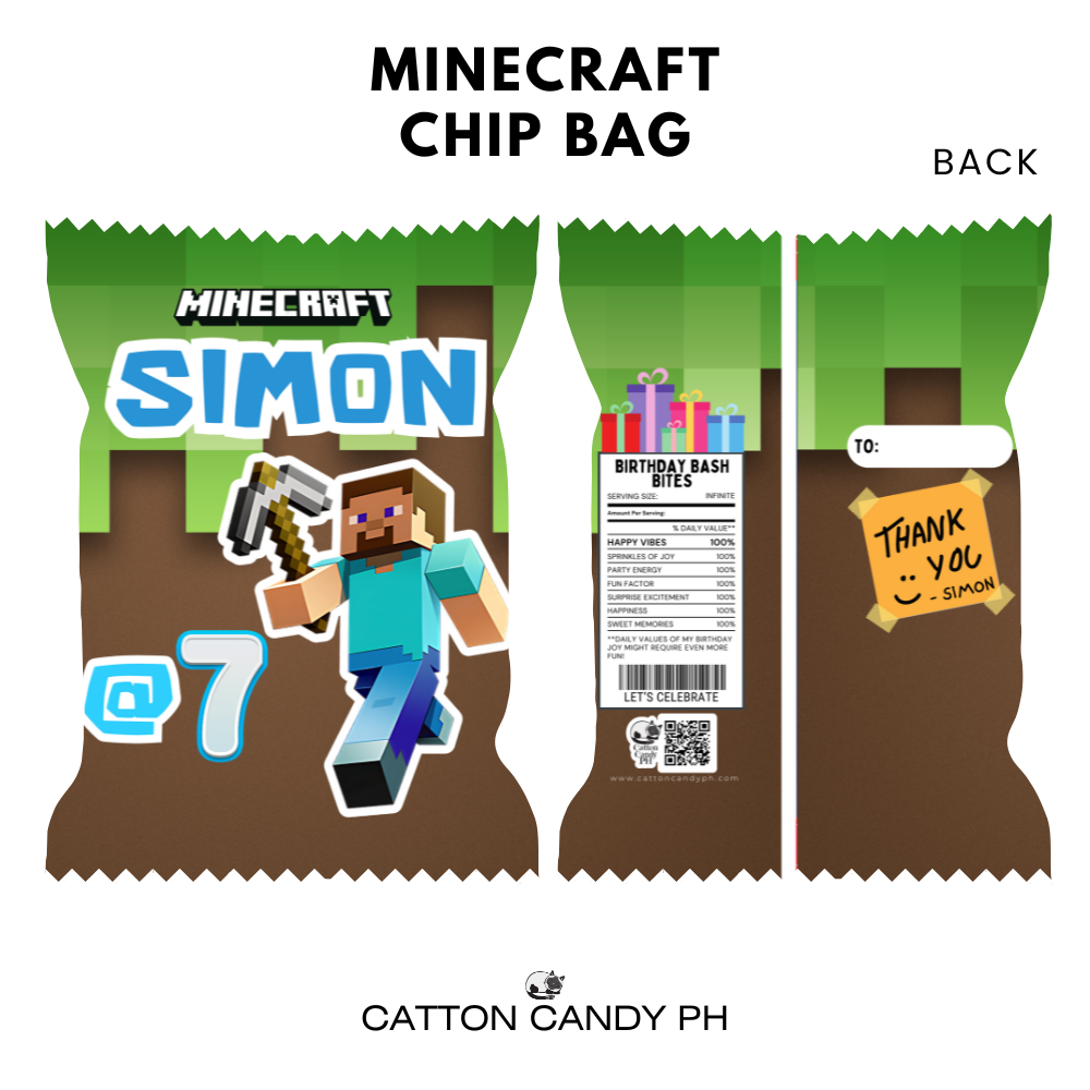 Personalized Birthday Loot Bag Party Favor Souvenir Chip Bag