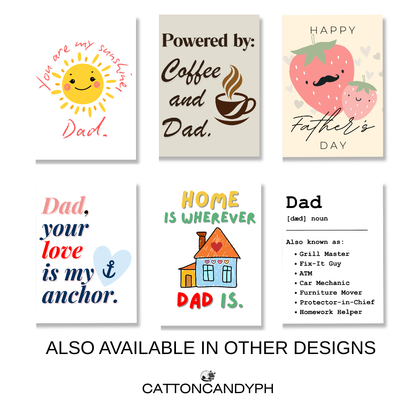 Happy Father's Day Greeting Card (Rare. Well done. Just like you, Dad.) with Envelope