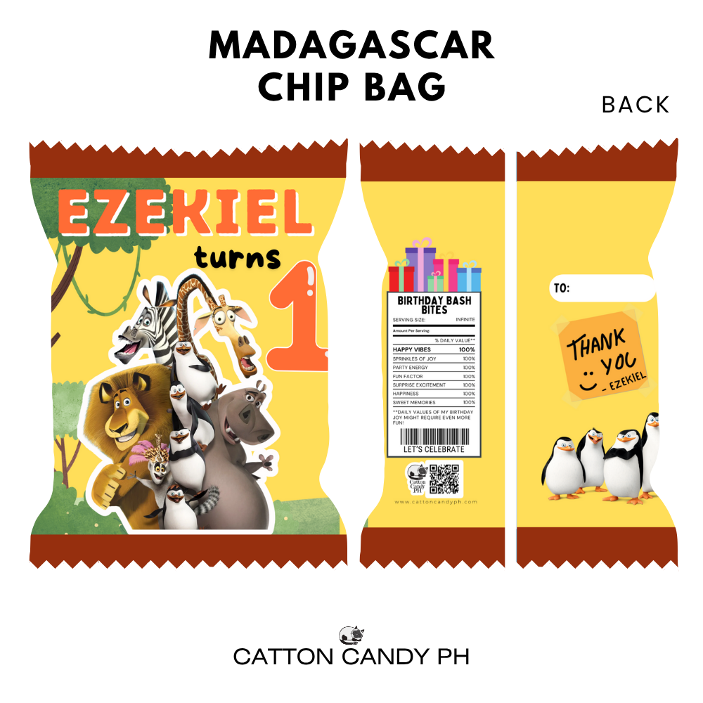 Personalized Birthday Loot Bag Party Favor Souvenir Chip Bag