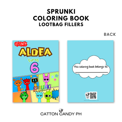 Personalized coloring book loot bag fillers Party favors Birthday Souvenirs