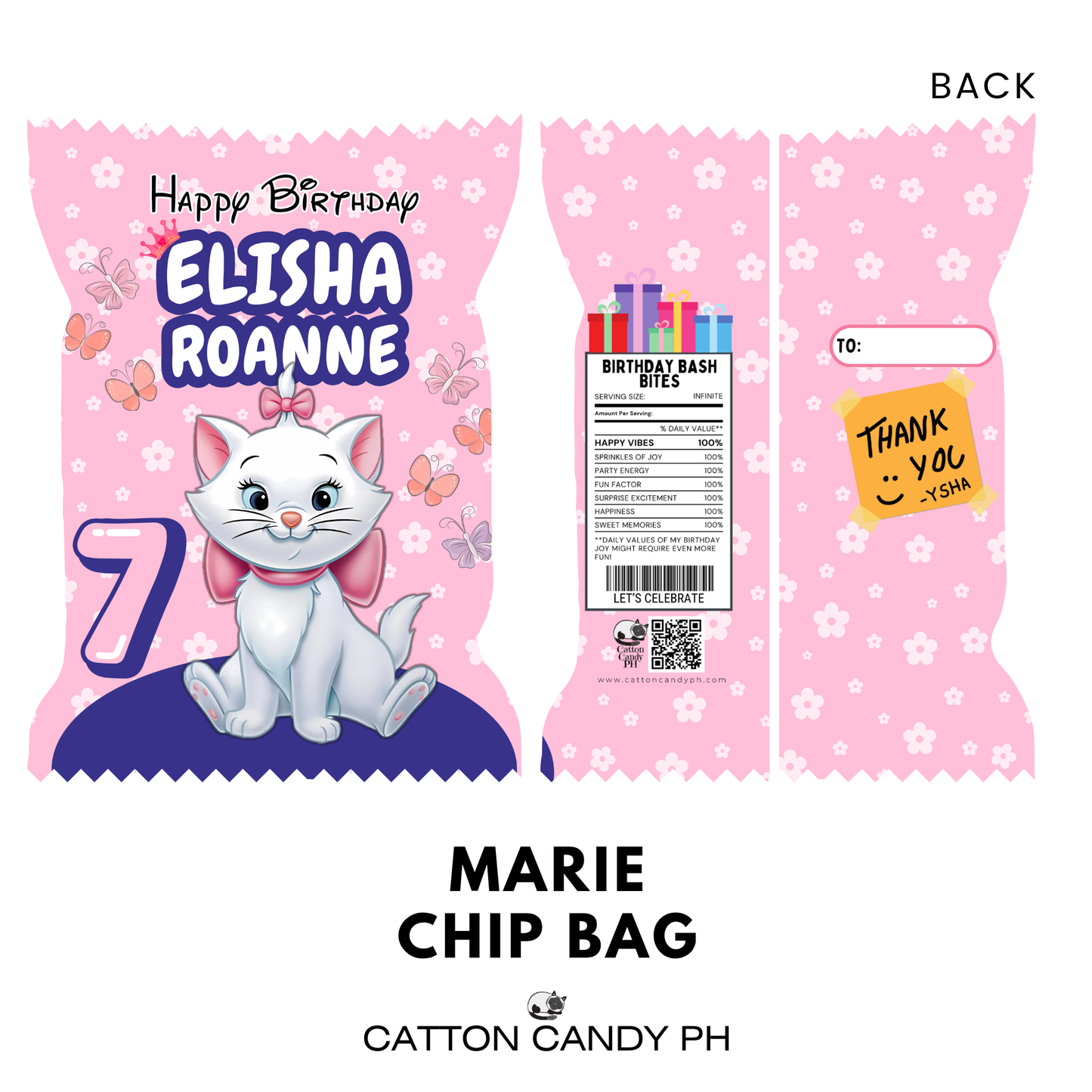 Personalized Birthday Loot Bag Party Favor Souvenir Chip Bag