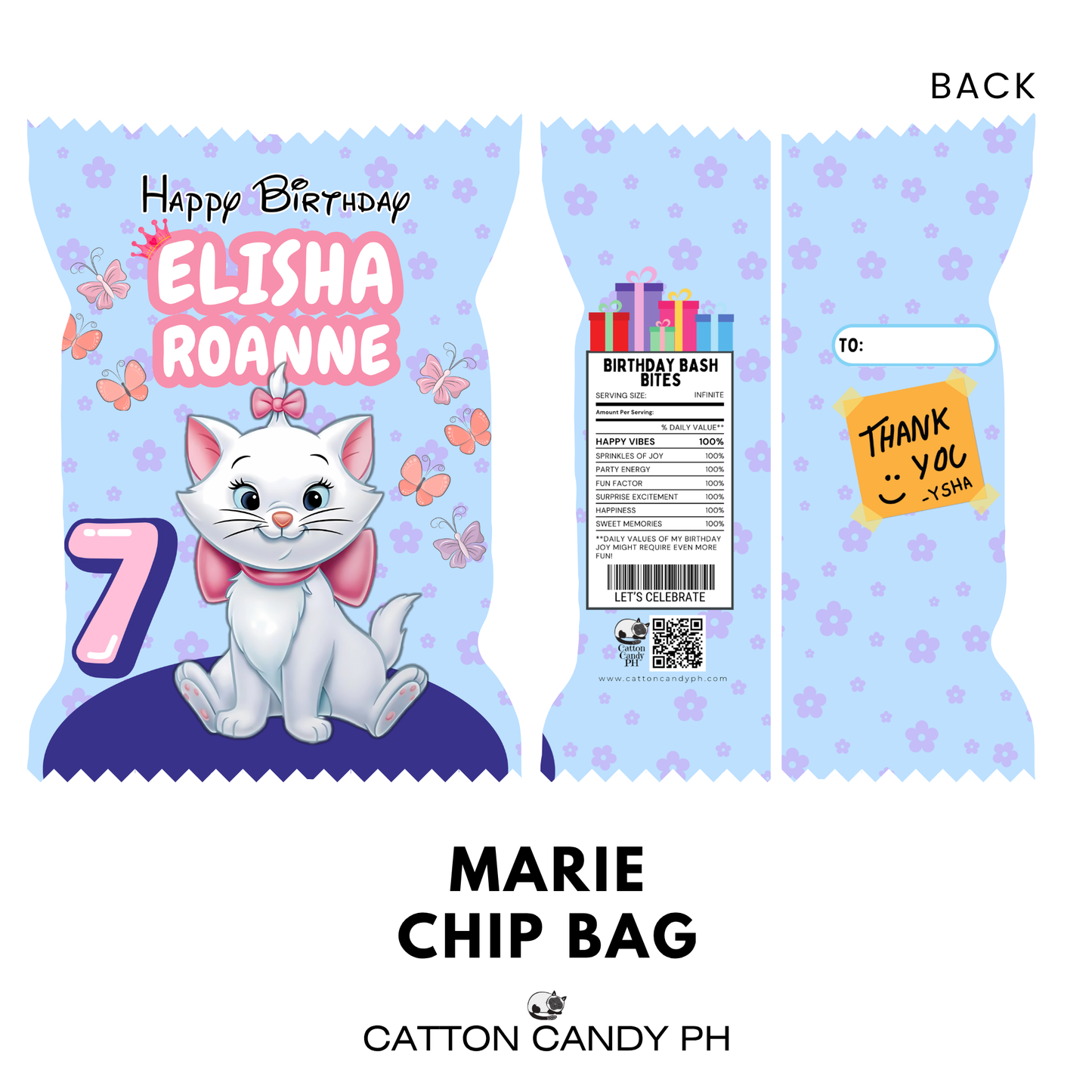Personalized Birthday Loot Bag Party Favor Souvenir Chip Bag