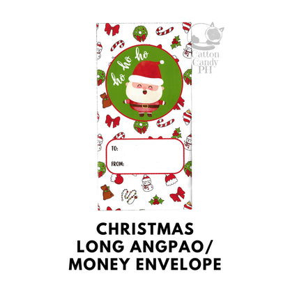 Christmas-Themed Long Angpao Money Envelope: Festive Cash Gift Holder for Holiday Giving