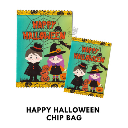 Happy Halloween Trick or Treat Cute Chip Bag Loot Bag Party Favor