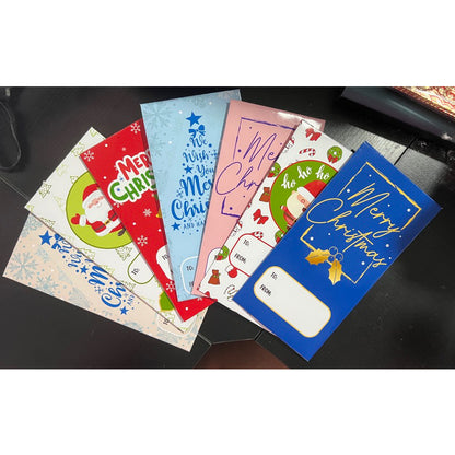Christmas-Themed Long Angpao Money Envelope: Festive Cash Gift Holder for Holiday Giving