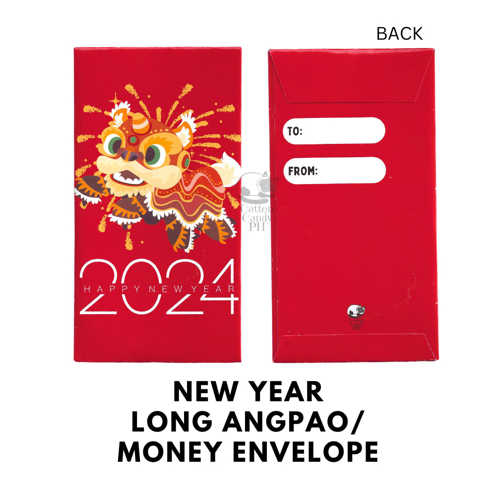 2026 New Year-Themed Long Angpao Money Envelope: Festive Cash Gift Holder for Holiday Giving
