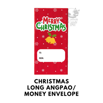 Christmas-Themed Long Angpao Money Envelope: Festive Cash Gift Holder for Holiday Giving
