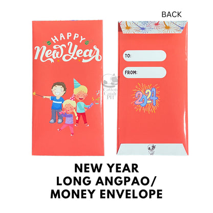 2026 New Year-Themed Long Angpao Money Envelope: Festive Cash Gift Holder for Holiday Giving