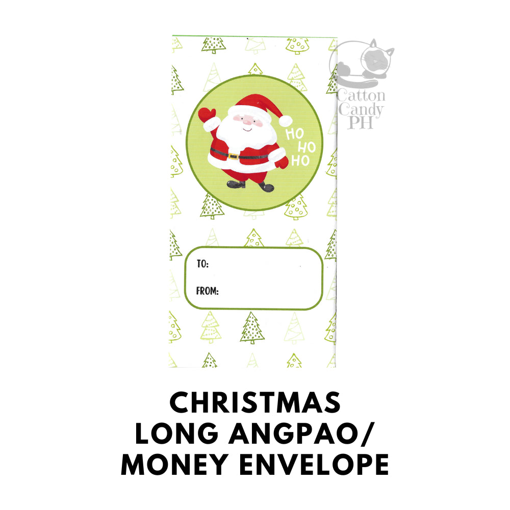 Christmas-Themed Long Angpao Money Envelope: Festive Cash Gift Holder for Holiday Giving