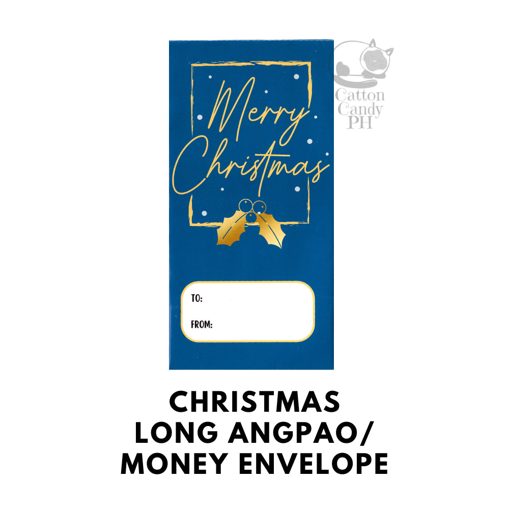 Christmas-Themed Long Angpao Money Envelope: Festive Cash Gift Holder for Holiday Giving
