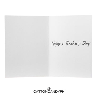 Happy Teacher's Day Greeting Card (Nurture, Educate, Empower. Happy Teacher’s Day!) with Envelope