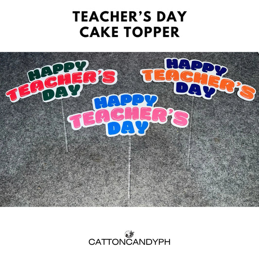 Happy Teacher’s Day Cake Topper – Party Supplies, Cake Decoration, Teacher Appreciation