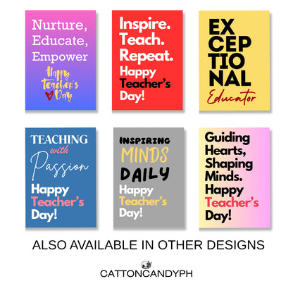Happy Teacher's Day Greeting Card (Best Teacher in the World) with Envelope