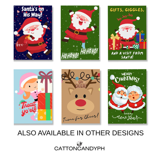 Christmas Greeting Card (Santa's On His Way!) with Envelope