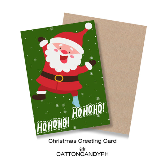 Christmas Greeting Card (HO HO HO! HO HO HO!) with Envelope