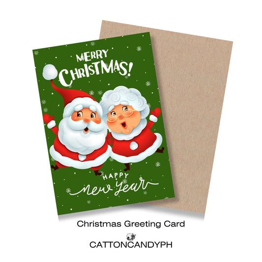Christmas Greeting Card (Merry Christmas! Happy New Year!) with Envelope