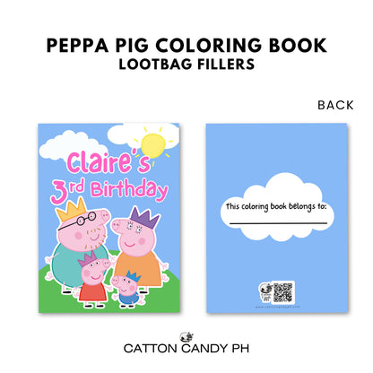 Personalized coloring book loot bag fillers Party favors Birthday Souvenirs