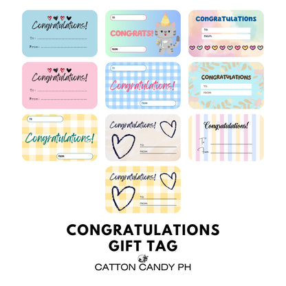 Conratulations Gift Tags | Card 10 pcs per pack