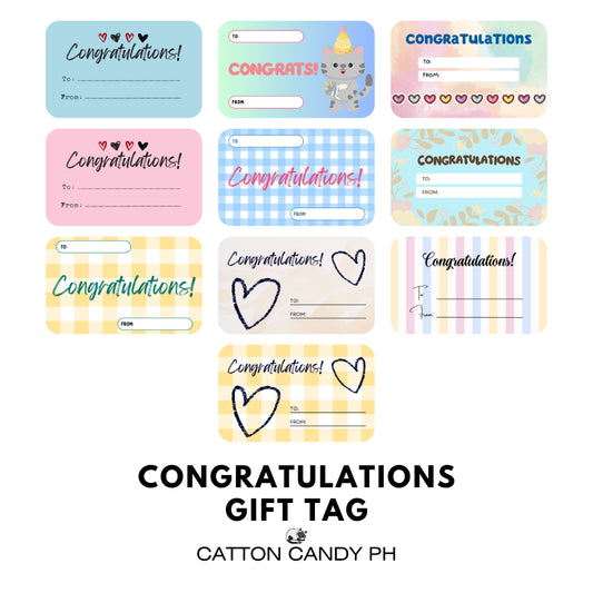 Conratulations Gift Tags | Card 10 pcs per pack
