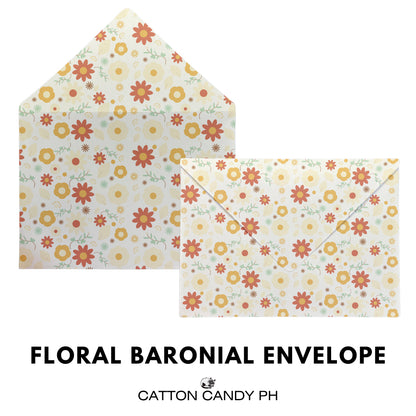 Floral 5x7 Baronial Stationery Envelope Pack of 10