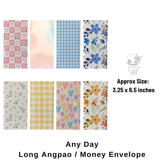Any Day Long Angpao Money Envelope: Festive Cash Gift Holder