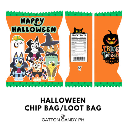 Happy Halloween Trick or Treat Cute Chip Bag Loot Bag Party Favor