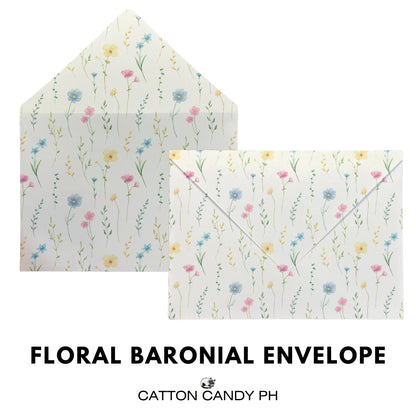 Floral 5x7 Baronial Stationery Envelope Pack of 10