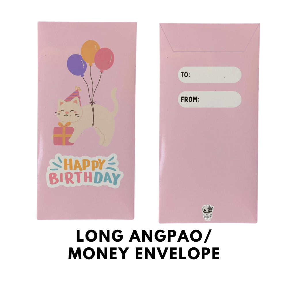 Birthday Long Angpao Money Envelope: Festive Cash Gift Holder