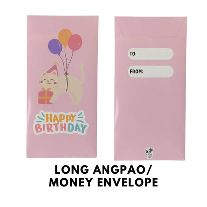 Birthday Long Angpao Money Envelope: Festive Cash Gift Holder