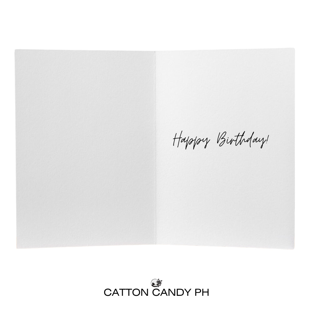 Happy Birthday Greeting Card (Happy Birthday! Please save me some cake.) with Envelope