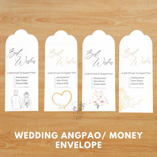 Minimalist Wedding Angpao/Money Envelope Pack of 10